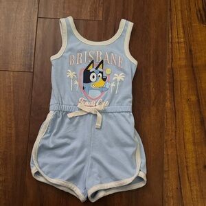 Blue Brisbane Tennis Club Romper - Bluey